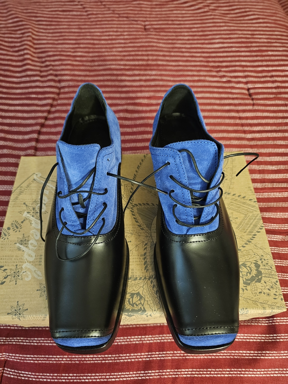 Women Black and Blue Dress Shoes. Bran New Condition ( NWOT ) - Picture 1 of 7